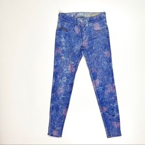 Diesel Low Rise Super Slim Jegging Tie Dye Size 26